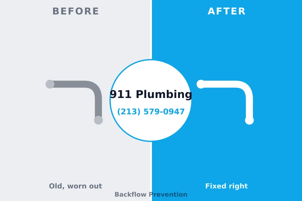 Before and after: plumbing repair Jermyn, PA